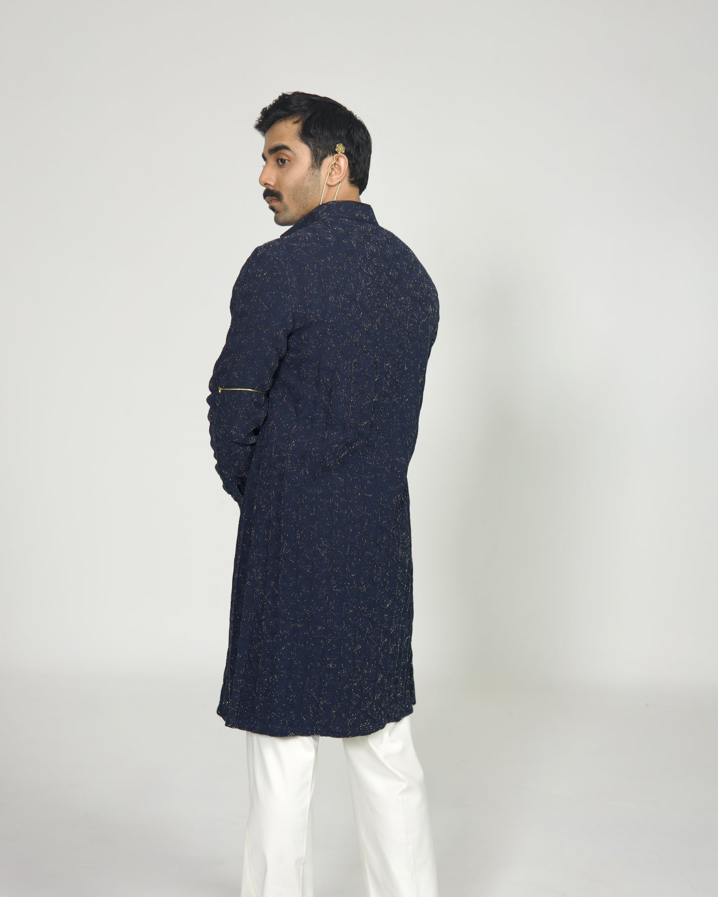 Cube Silk Luppi Button Kurta
