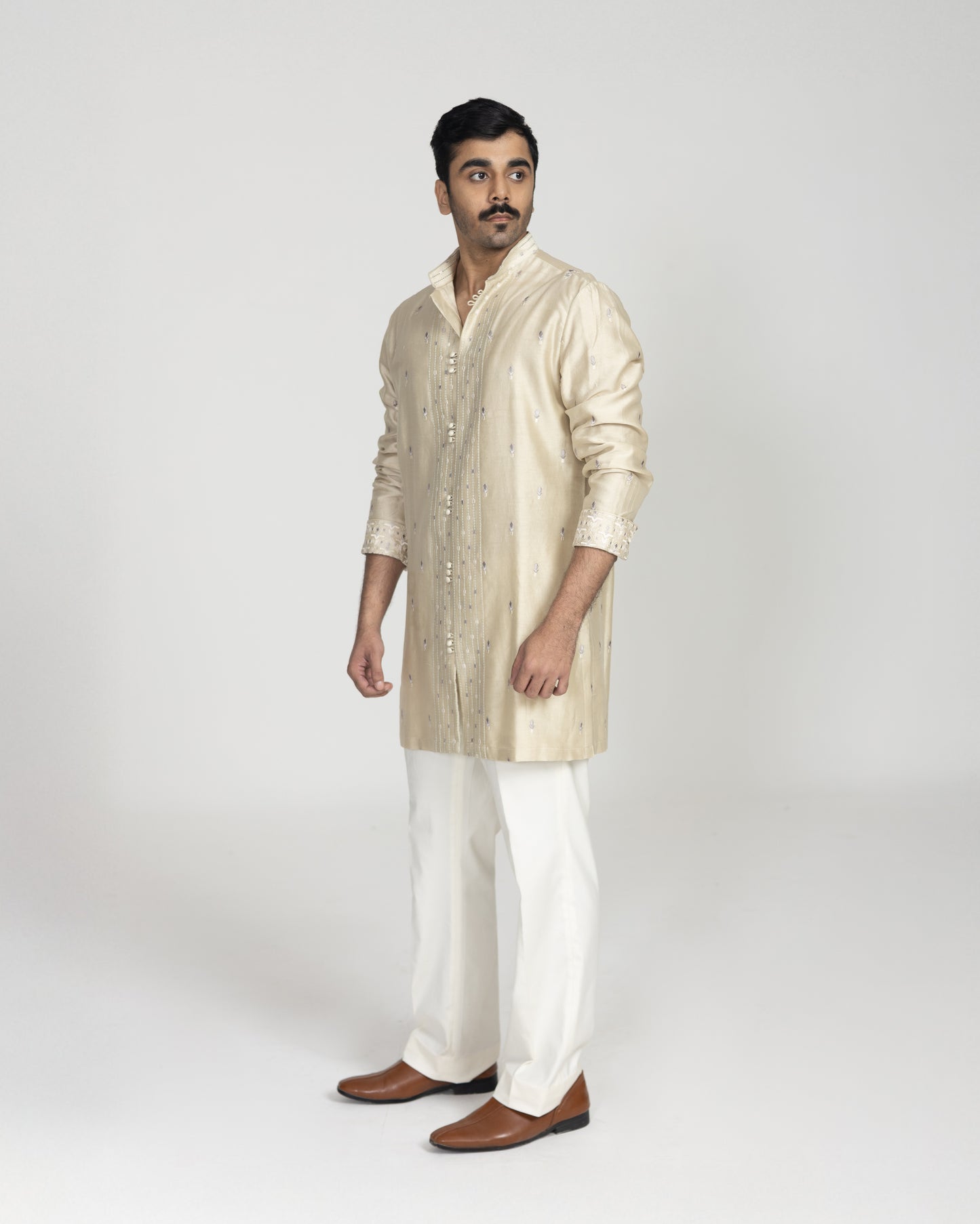 Jharokha Silk Nehru Jacket