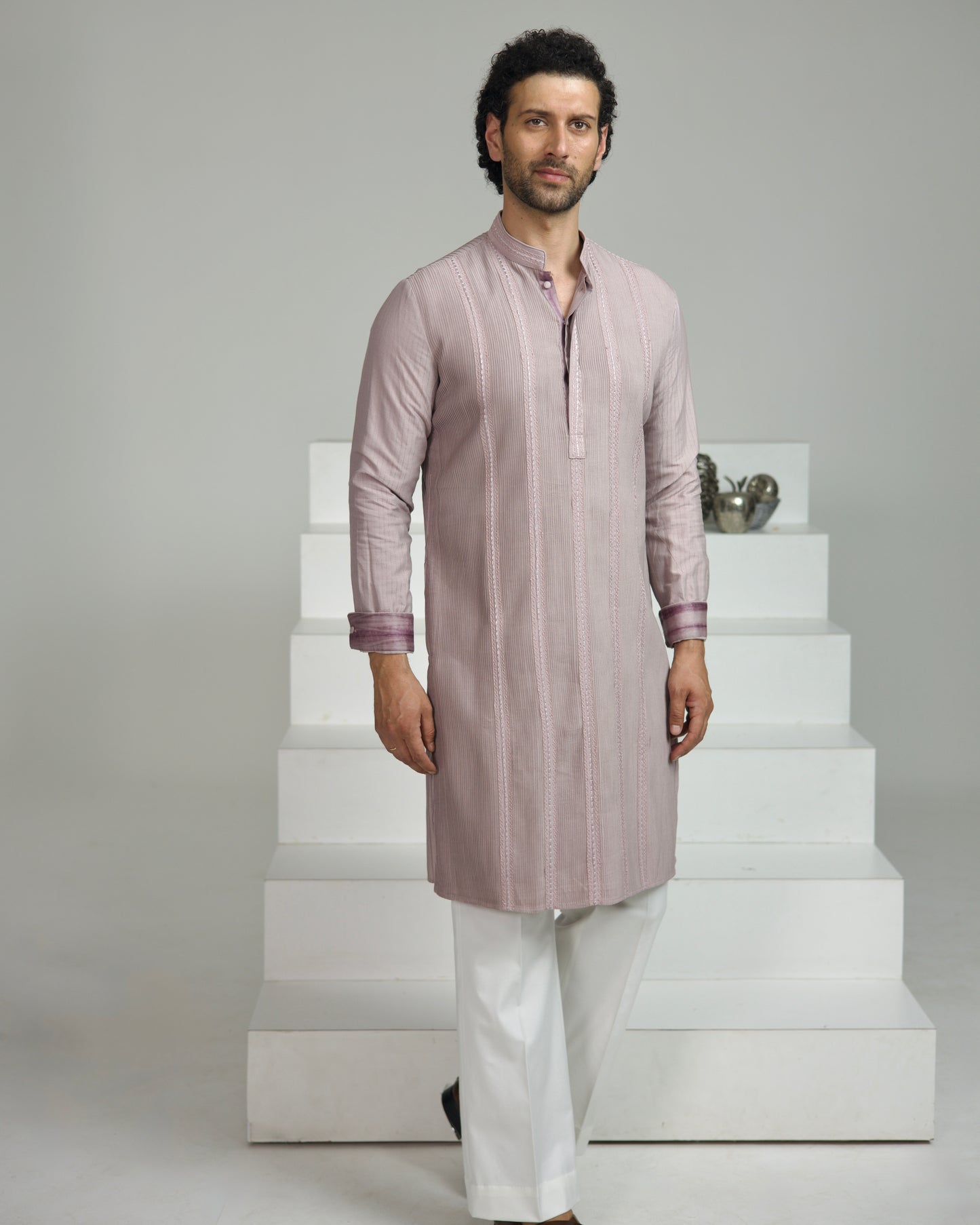 Mirror Stripe with Pintuck Kurta