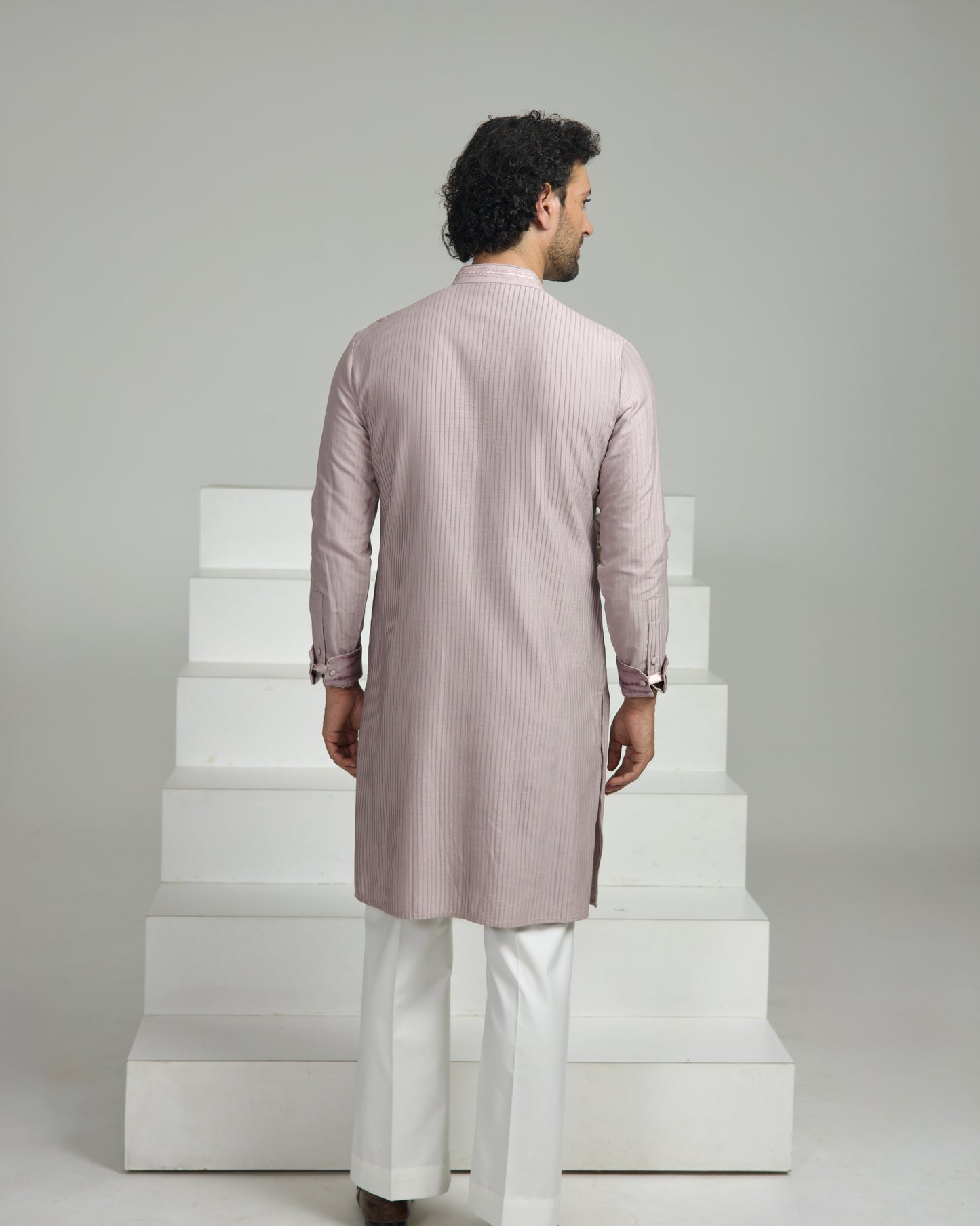Mirror Stripe with Pintuck Kurta