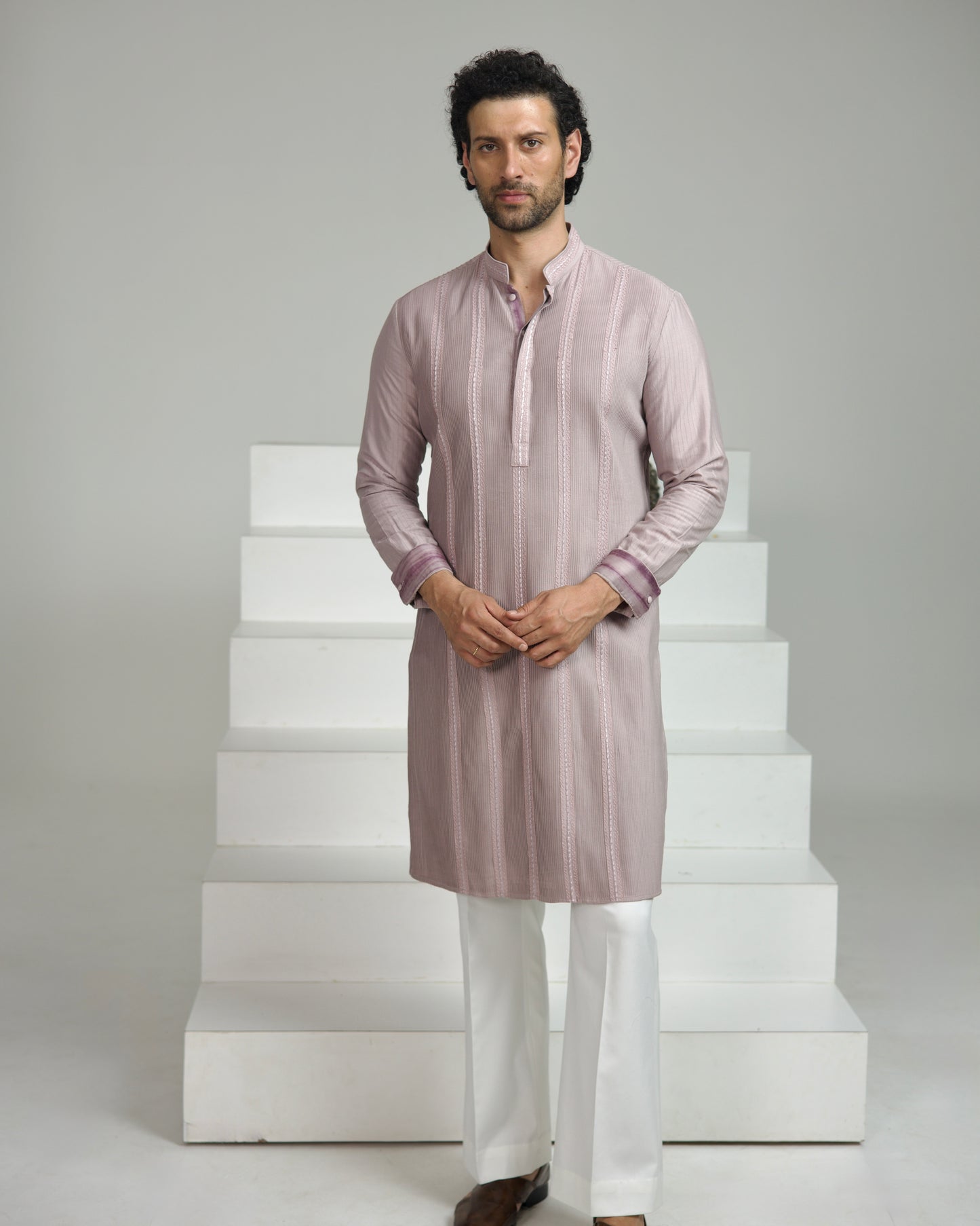 Mirror Stripe with Pintuck Kurta