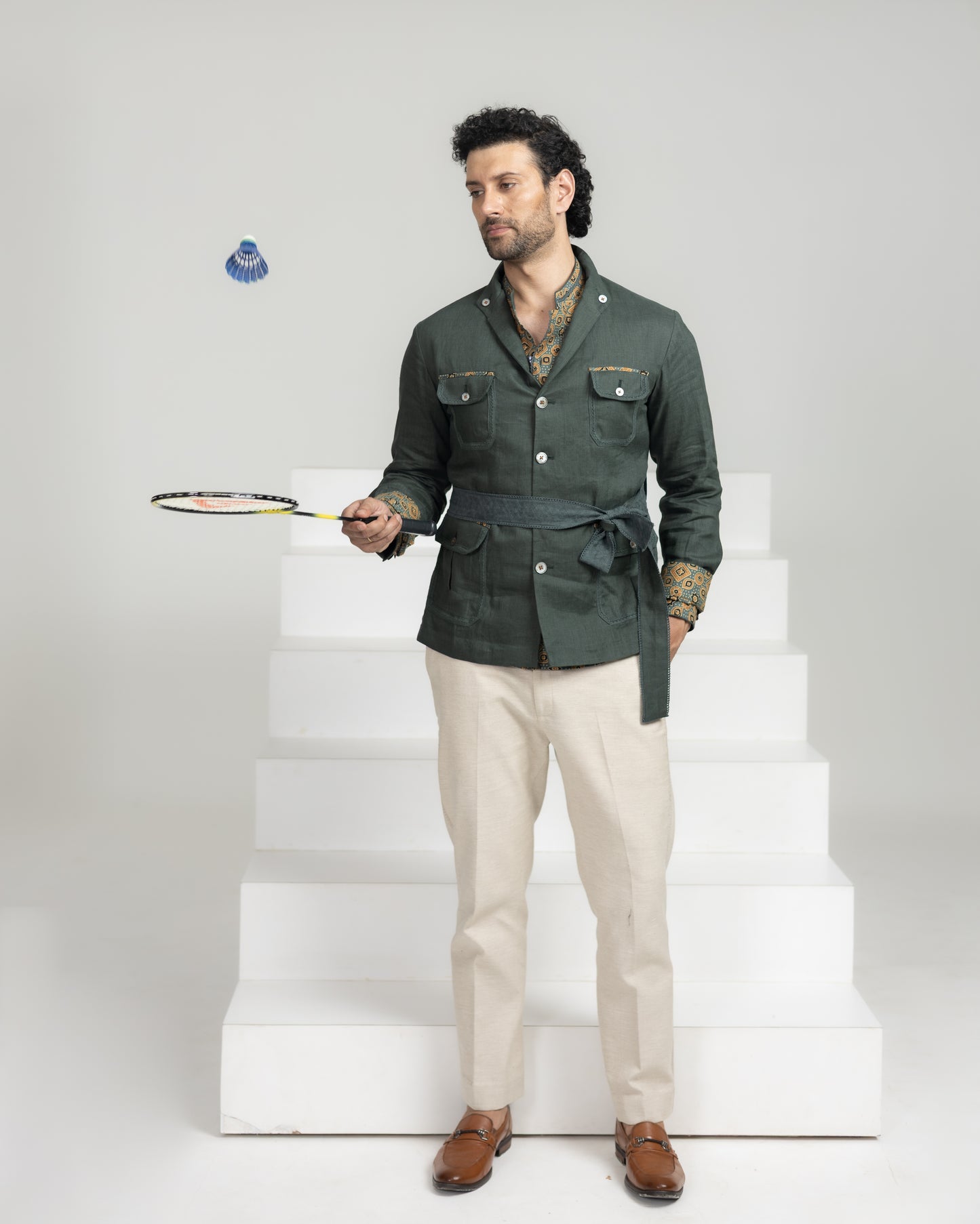 Irish Linen Shacket Set
