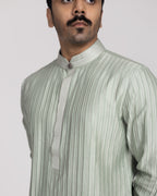 Cube Pintuck Silk Kurta