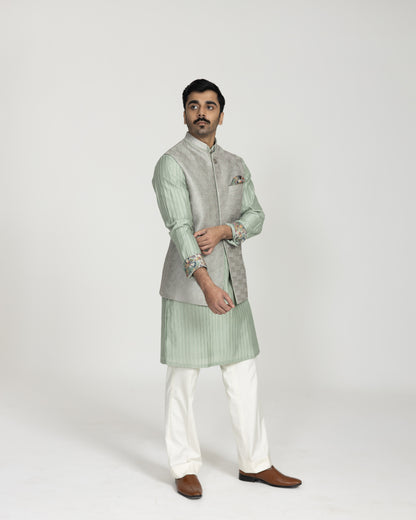Cube Silk Nehru Jacket