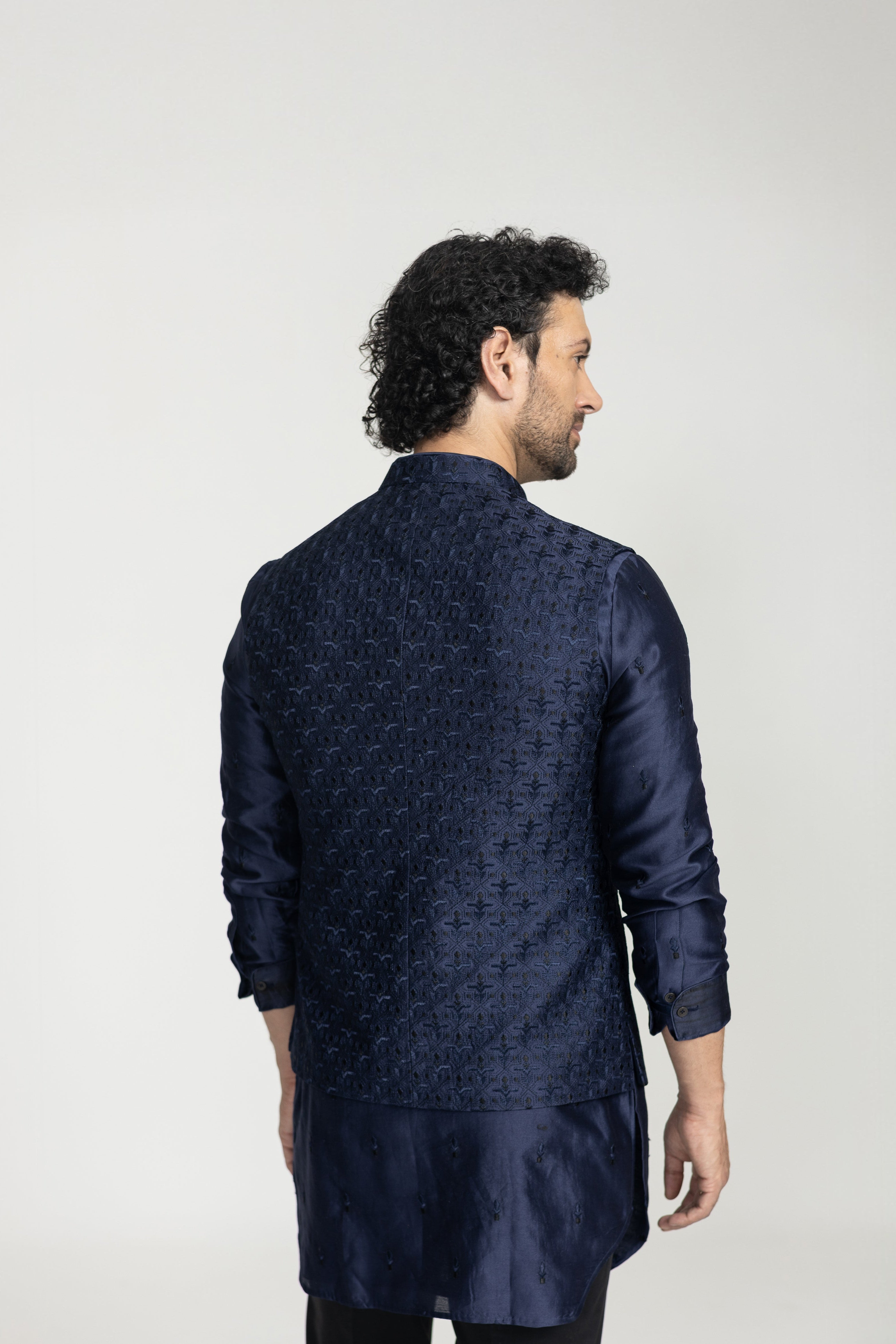 Jharokha Silk Waist Coat