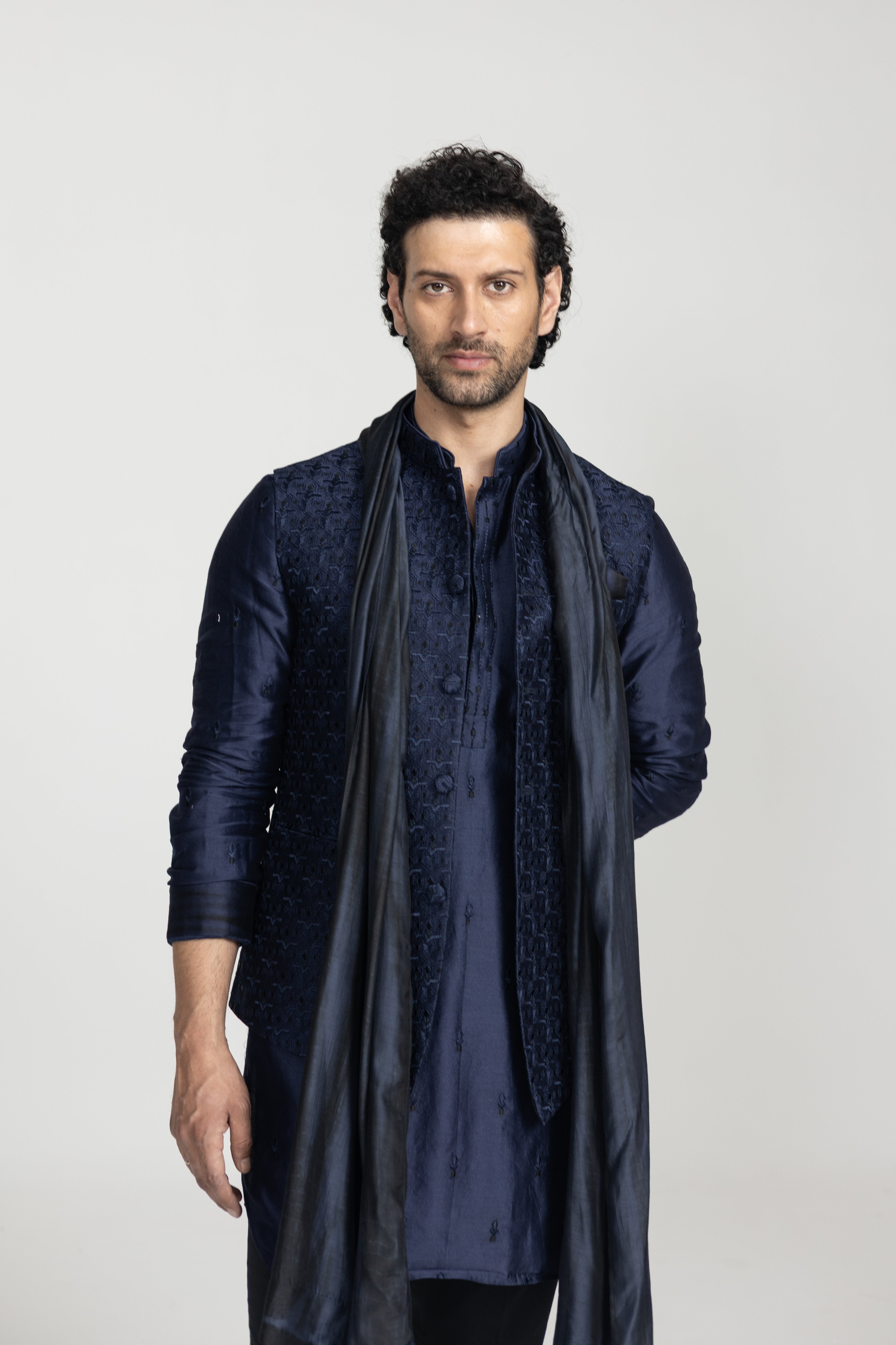 Jharokha Silk Waist Coat