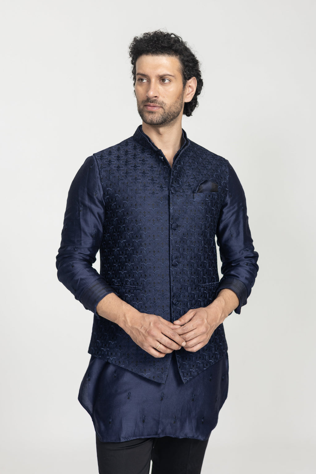 Jharokha Silk Waist Coat