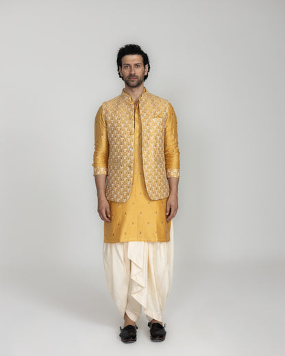 Jharokha Silk Nehru Jacket