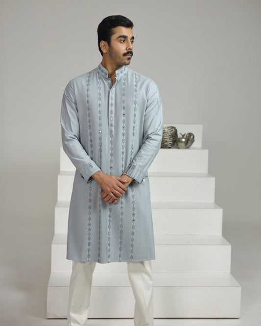 Mirror Stripe with Pintuck Kurta