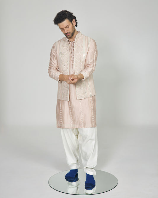 Mirror Stripe Nehru Jacket
