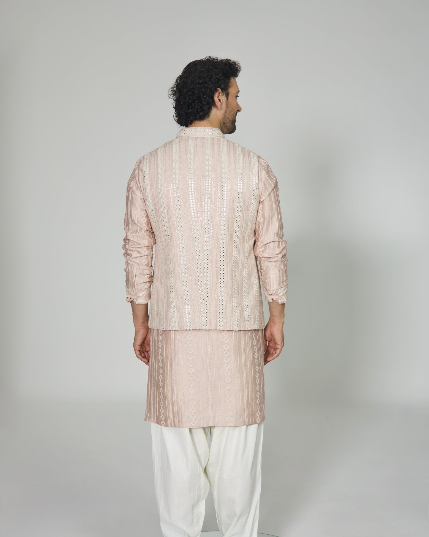 Mirror Stripe Nehru Jacket