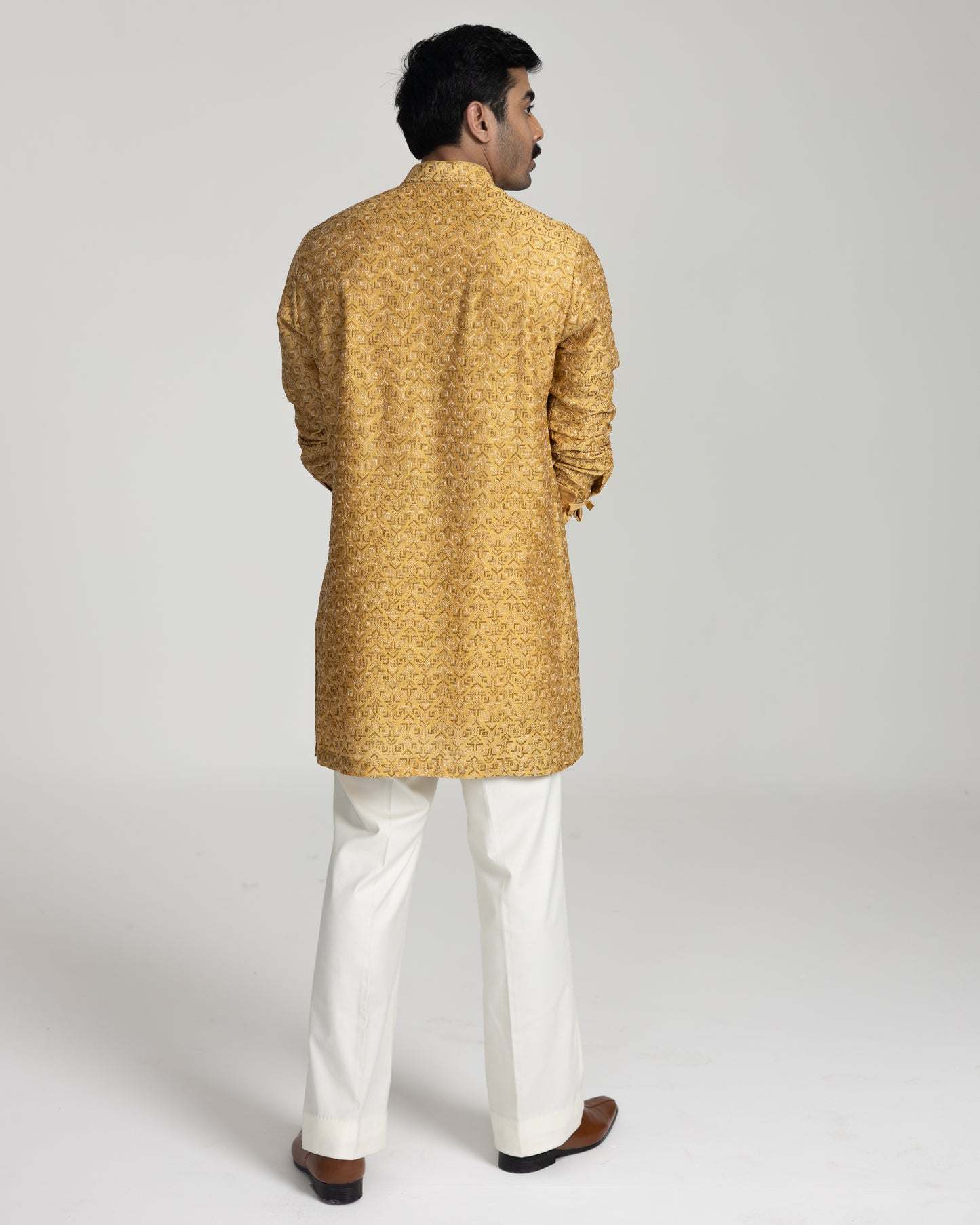 Pixel Concealed Front Open Kurta