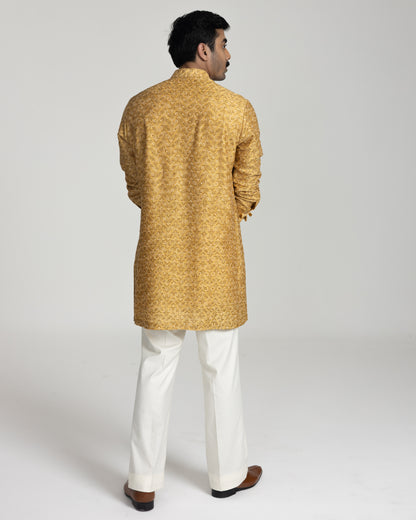 Pixel Concealed Front Open Kurta