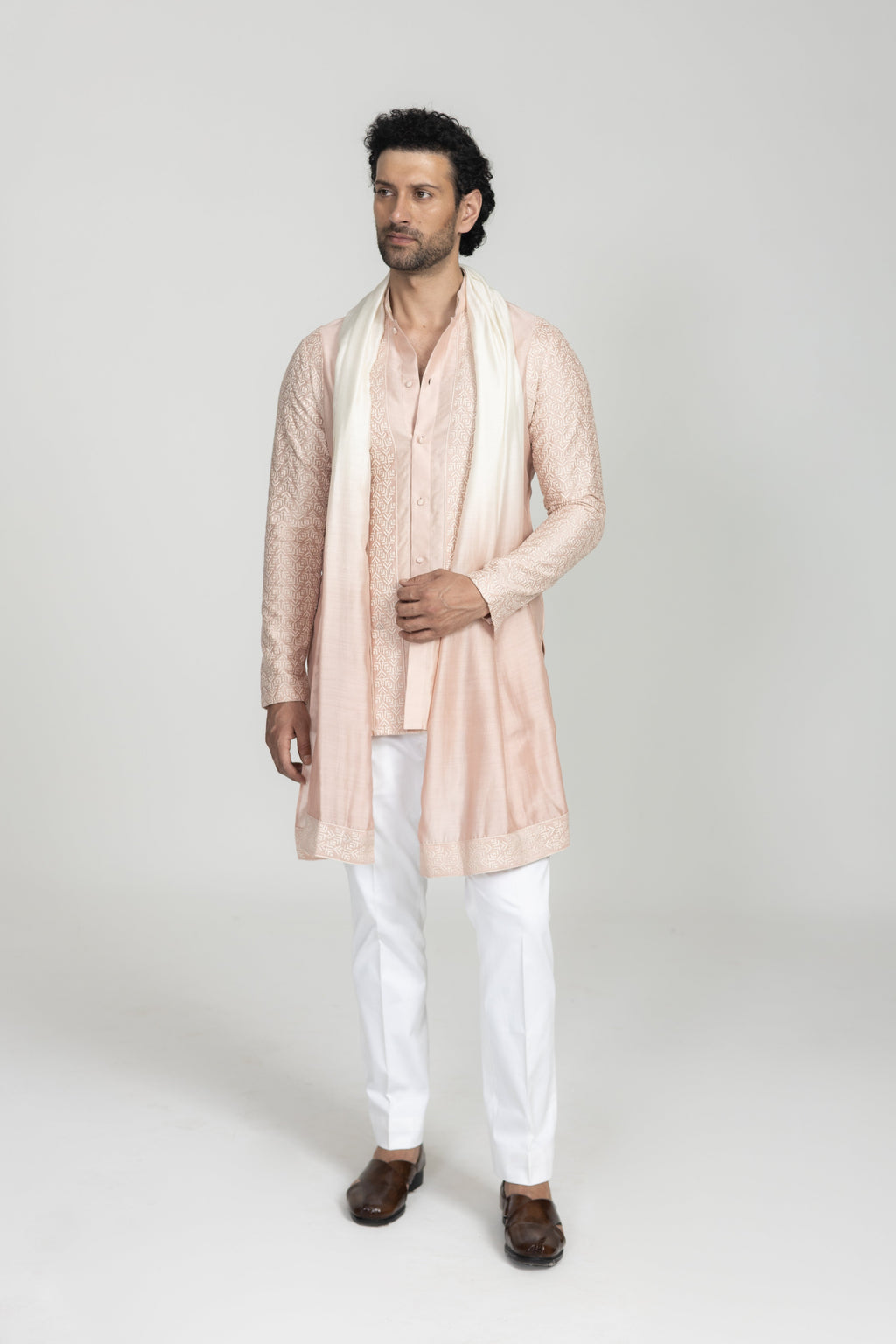 Pixel Long Nehru Jacket