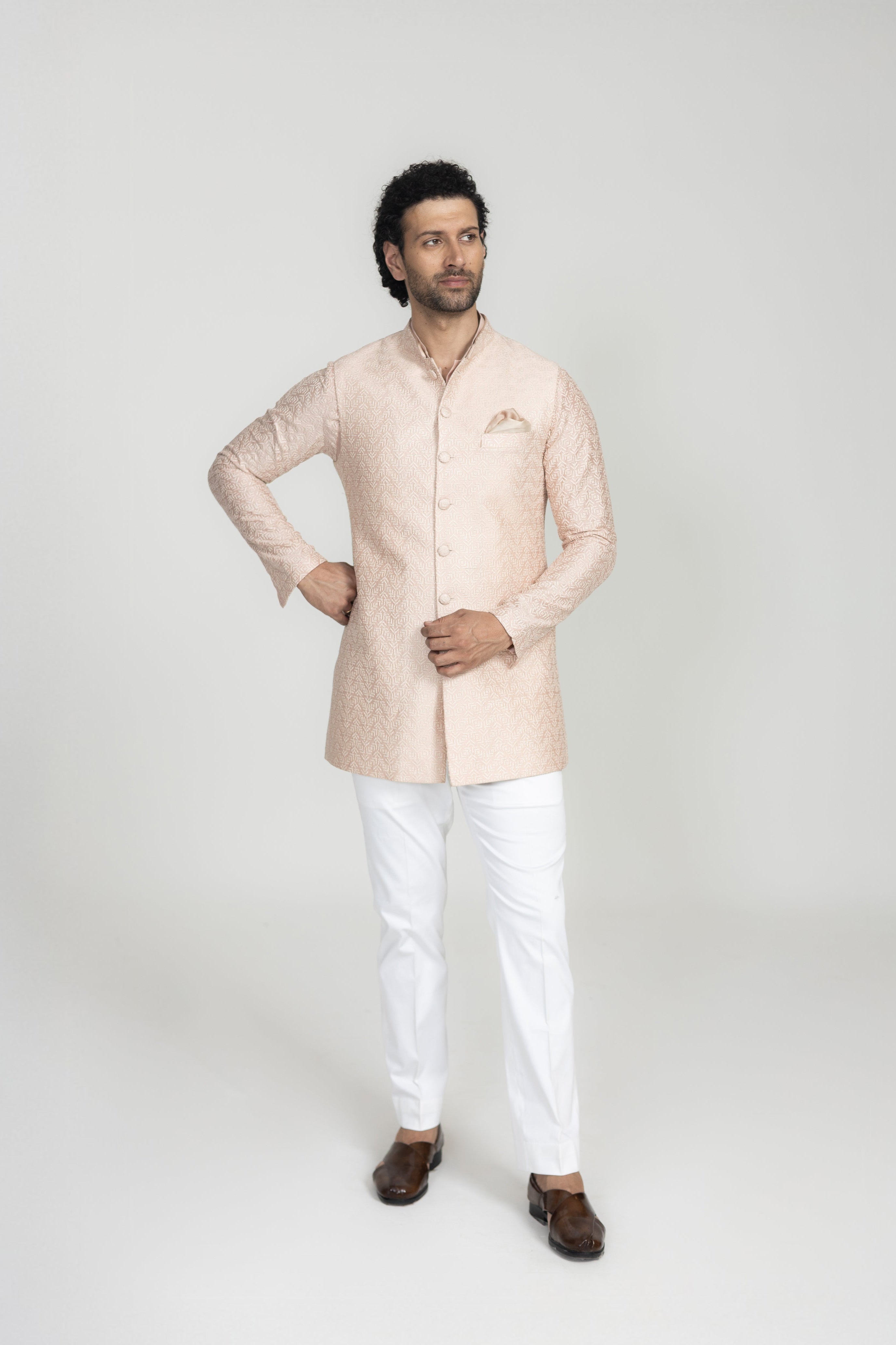 Pixel Long Nehru Jacket