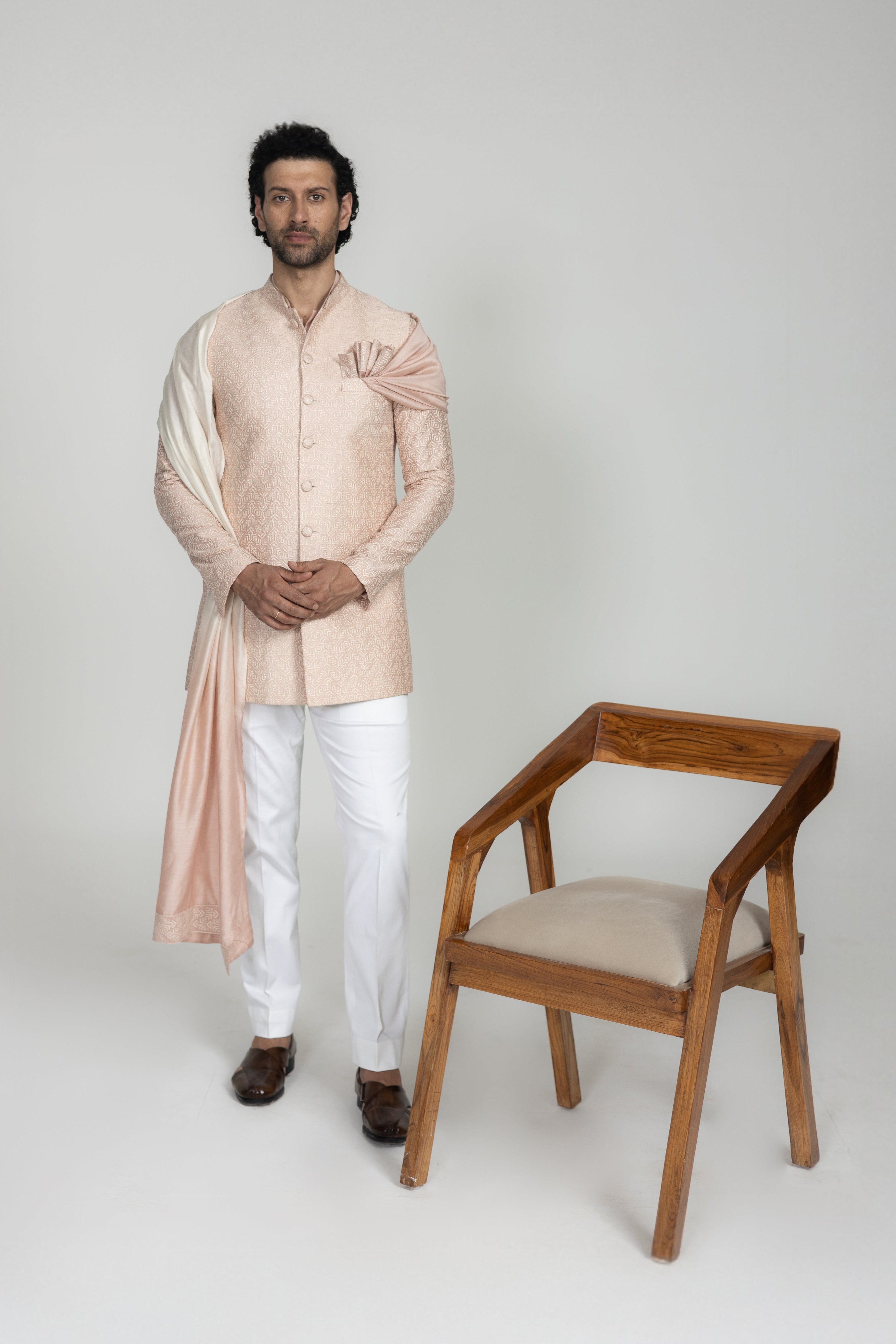 Pixel Long Nehru Jacket