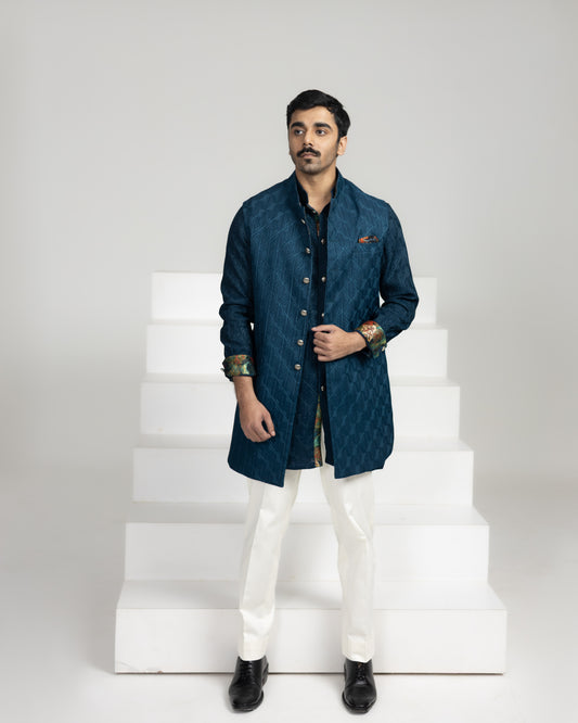 Triangle Long Nehru Jacket