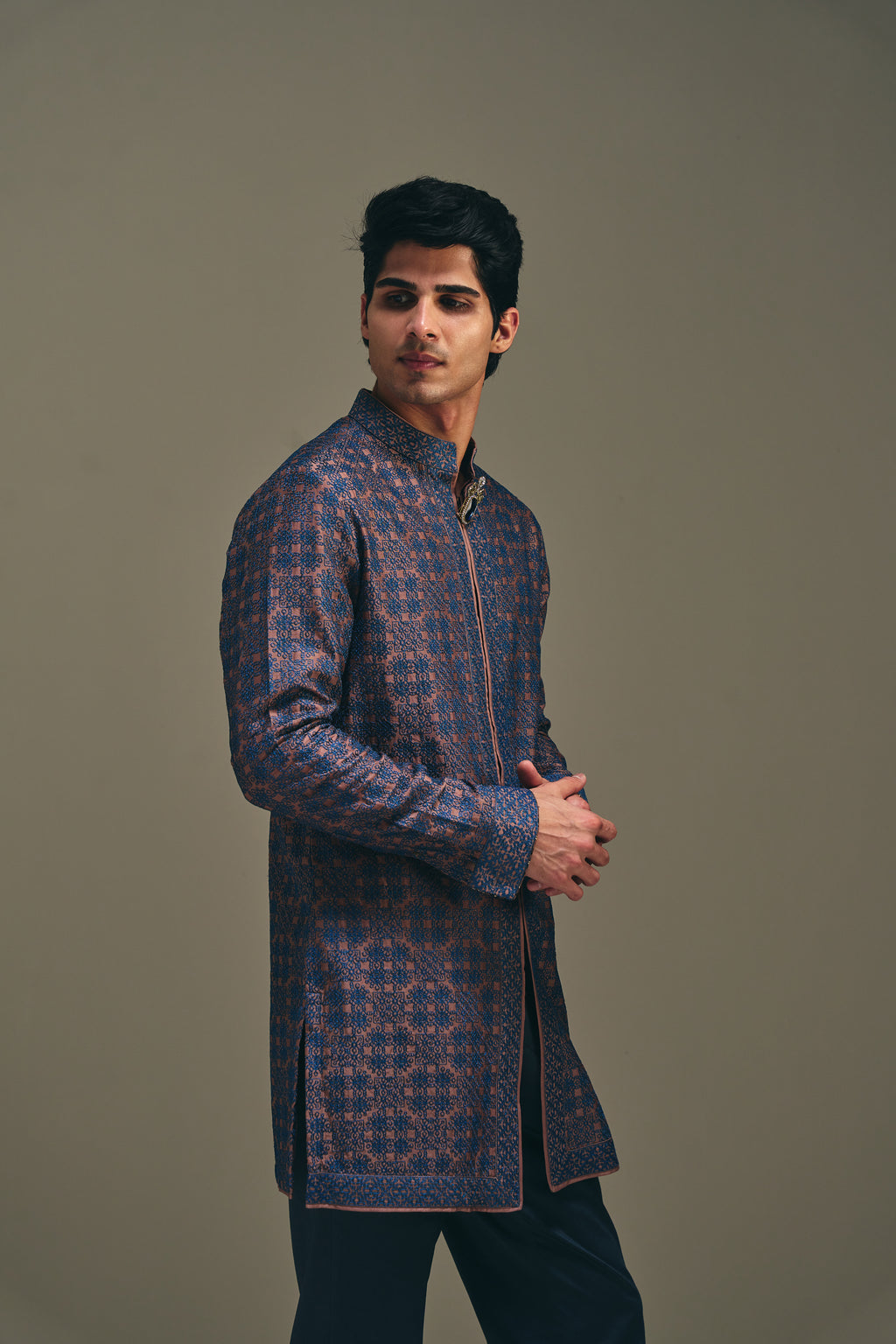 Mosaic Front Open Kurta